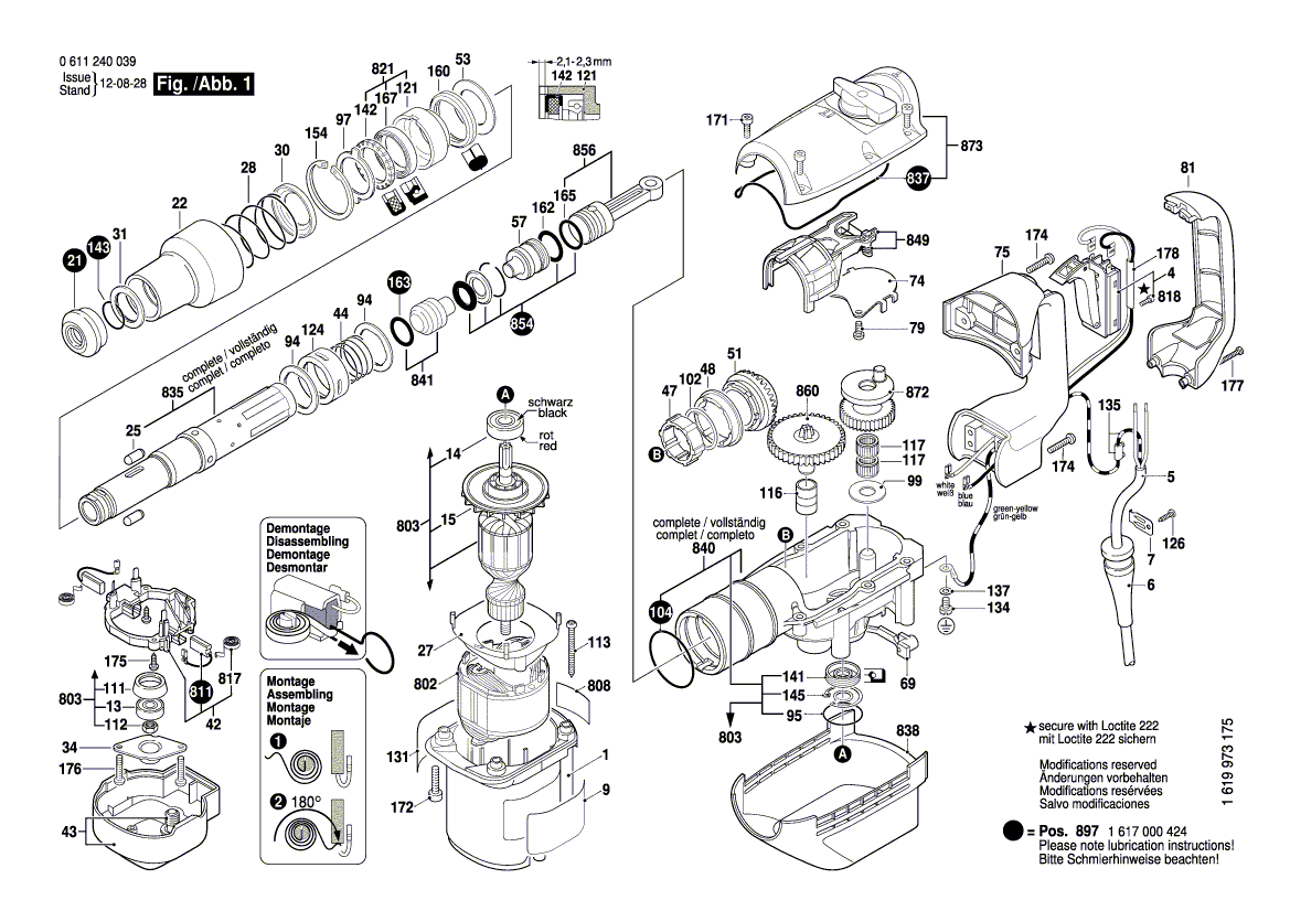 Bosch 11240 - 0611240039 Tool Parts