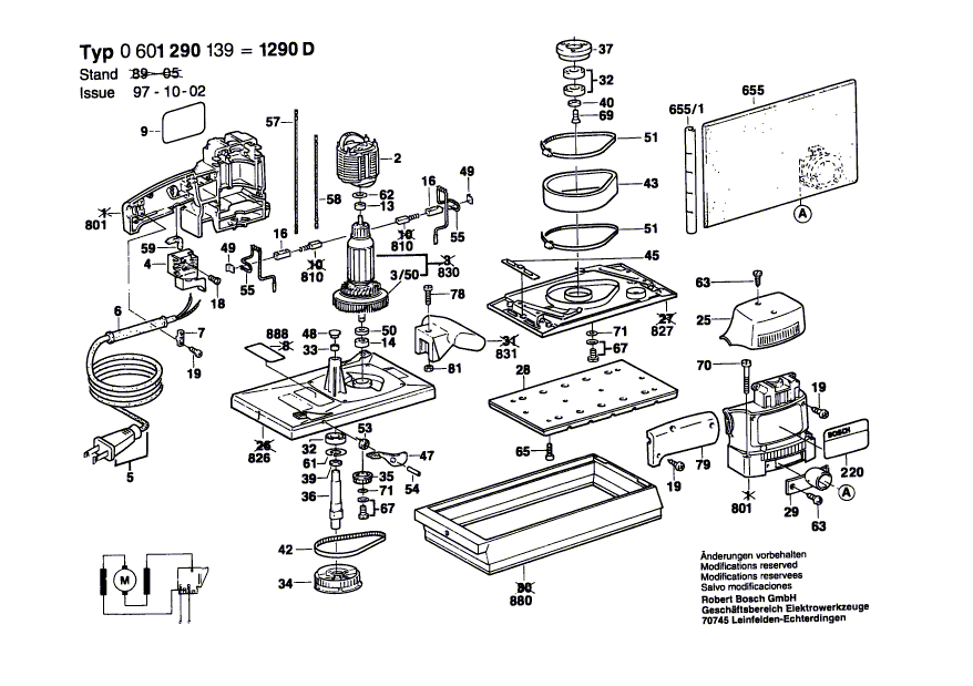 Bosch 1290-d - 0601290139 Tool Parts