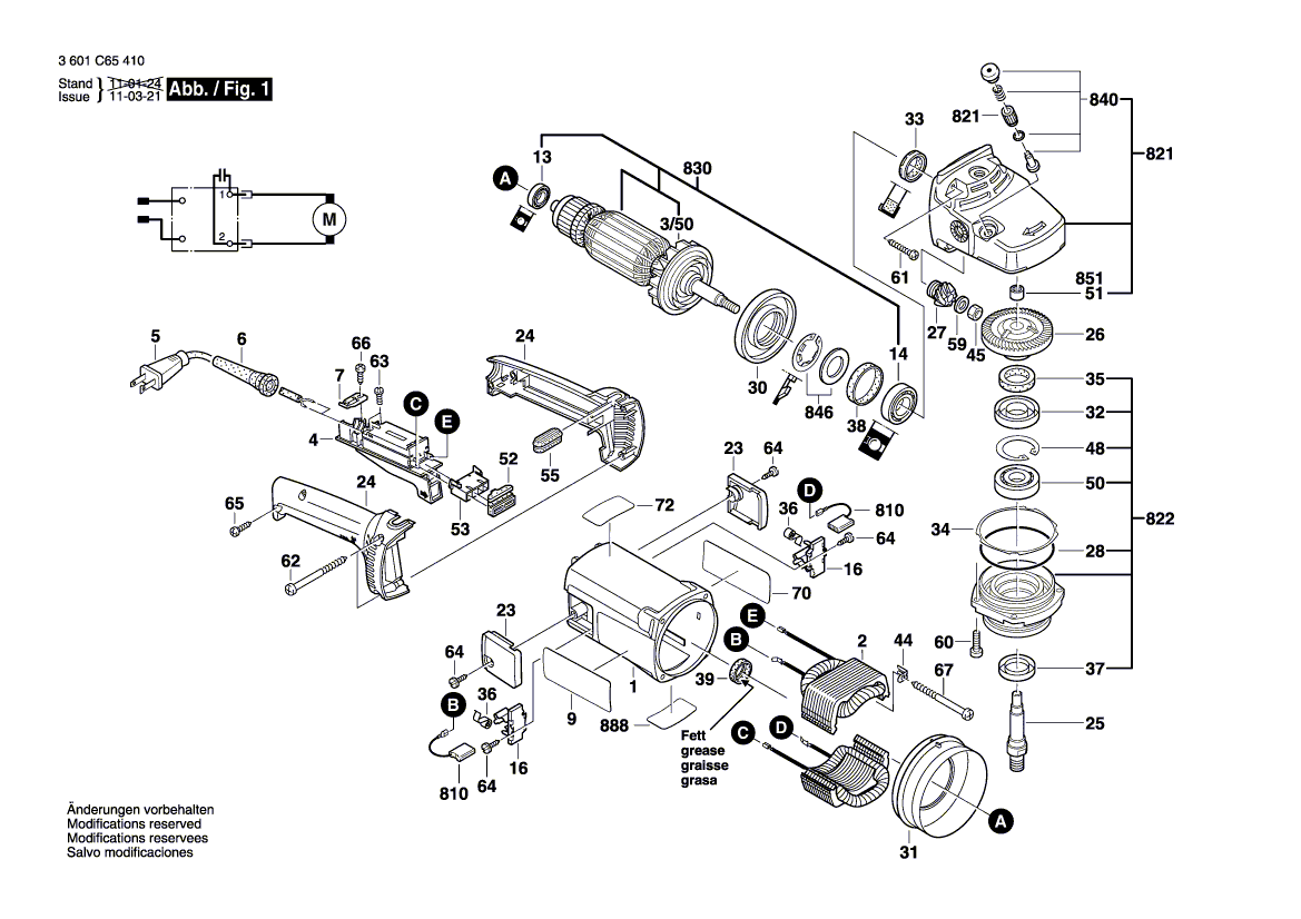 Bosch 1365 - 3601c65410 Tool Parts
