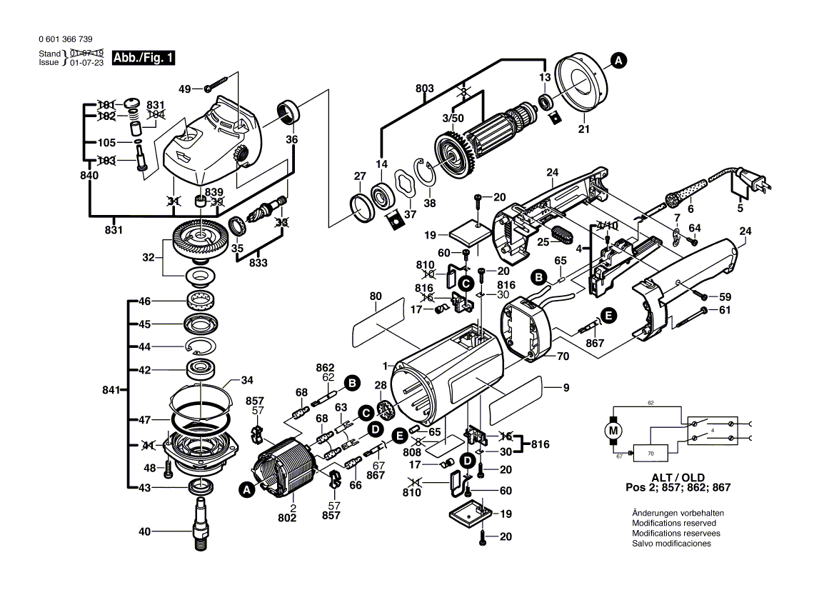 Bosch 1366-evs - 0601366739 Tool Parts