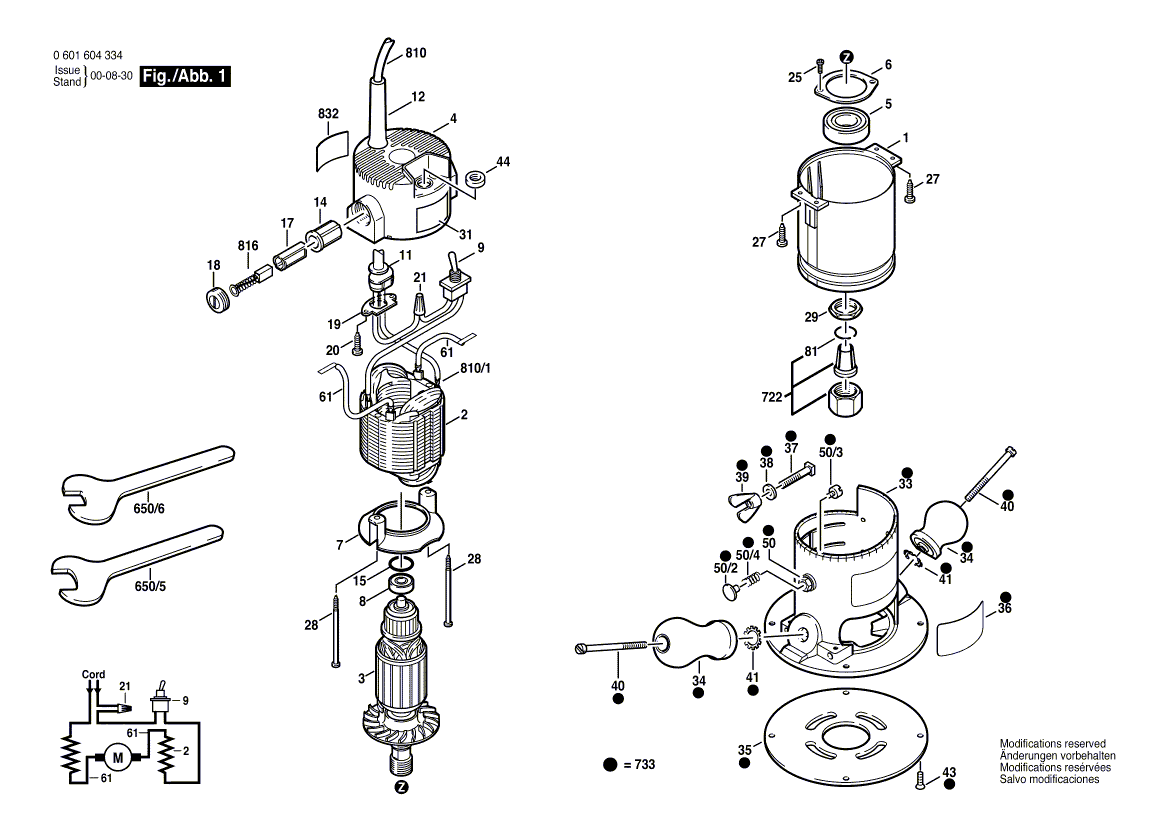 Bosch 1604a - 0601604234 Tool Parts