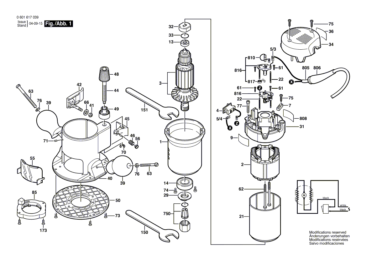 Bosch 1617 - 0601617039 Tool Parts
