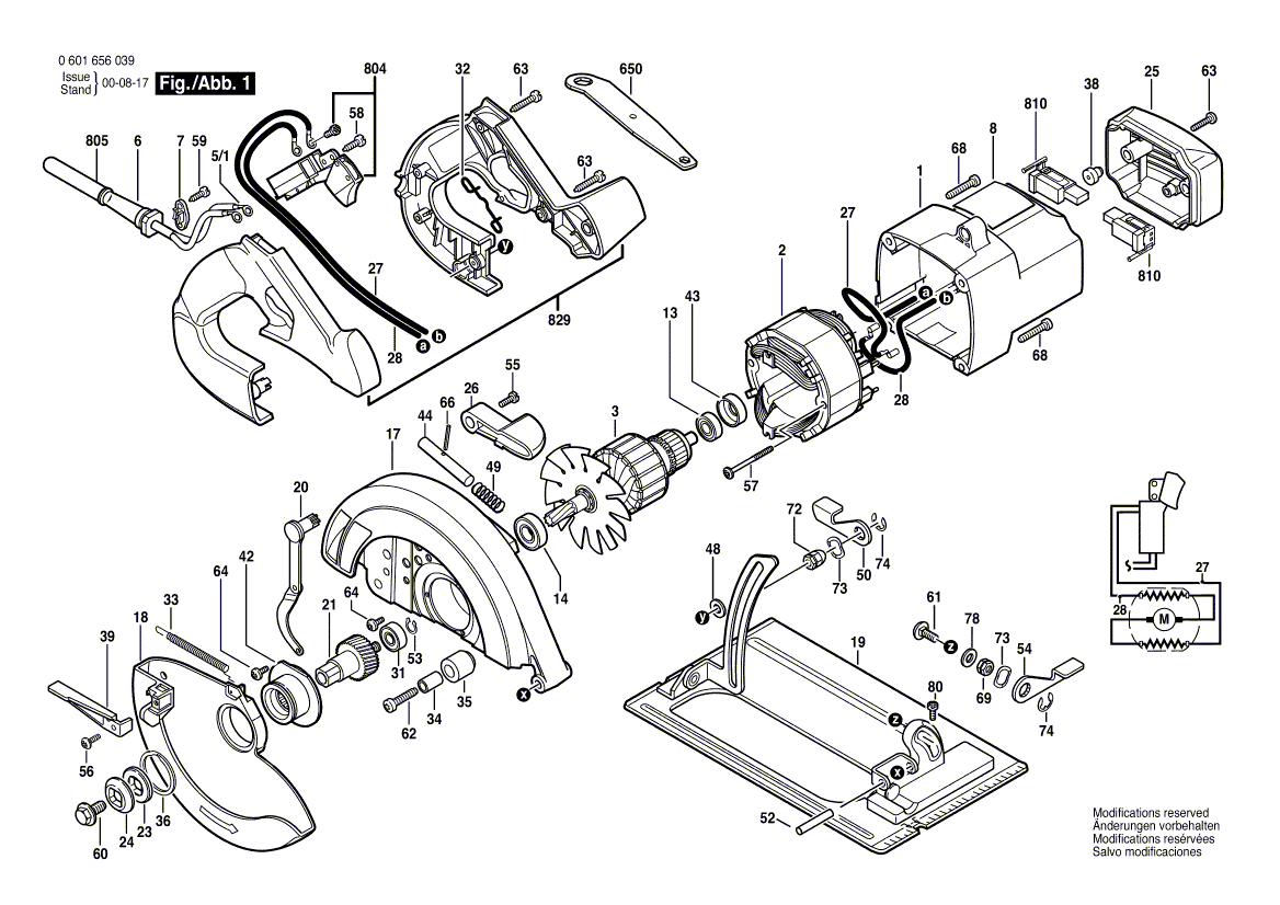 Bosch 1656 - 0601656039 Tool Parts