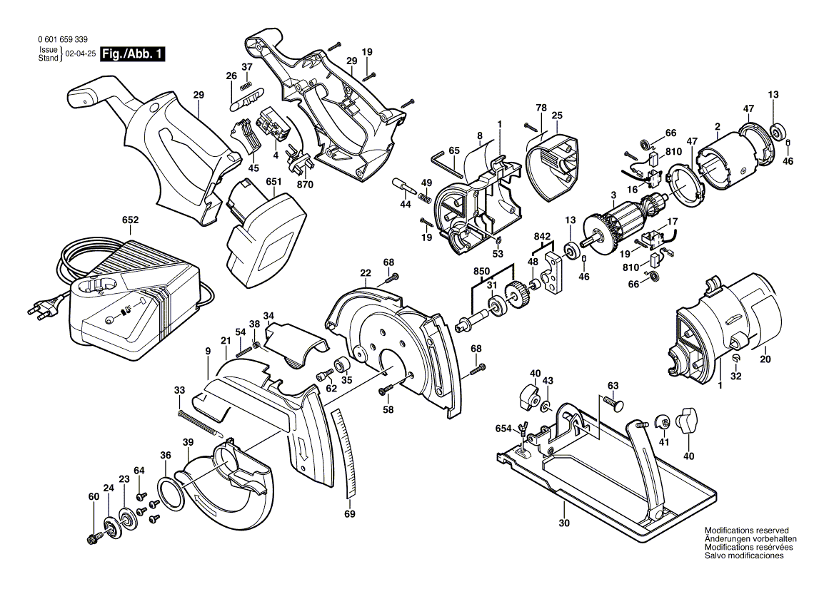Bosch 1661 - 0601661439 Tool Parts
