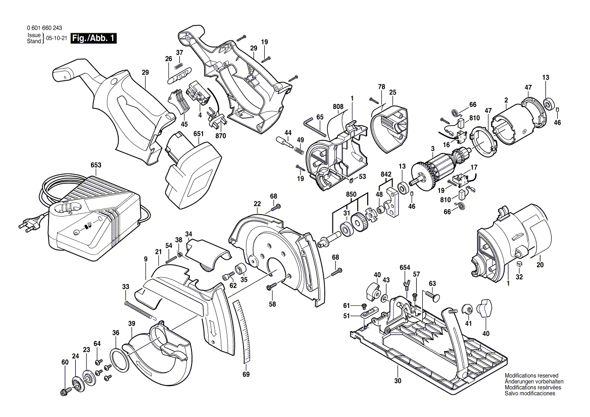 Bosch 1662 - 060166c343 Tool Parts