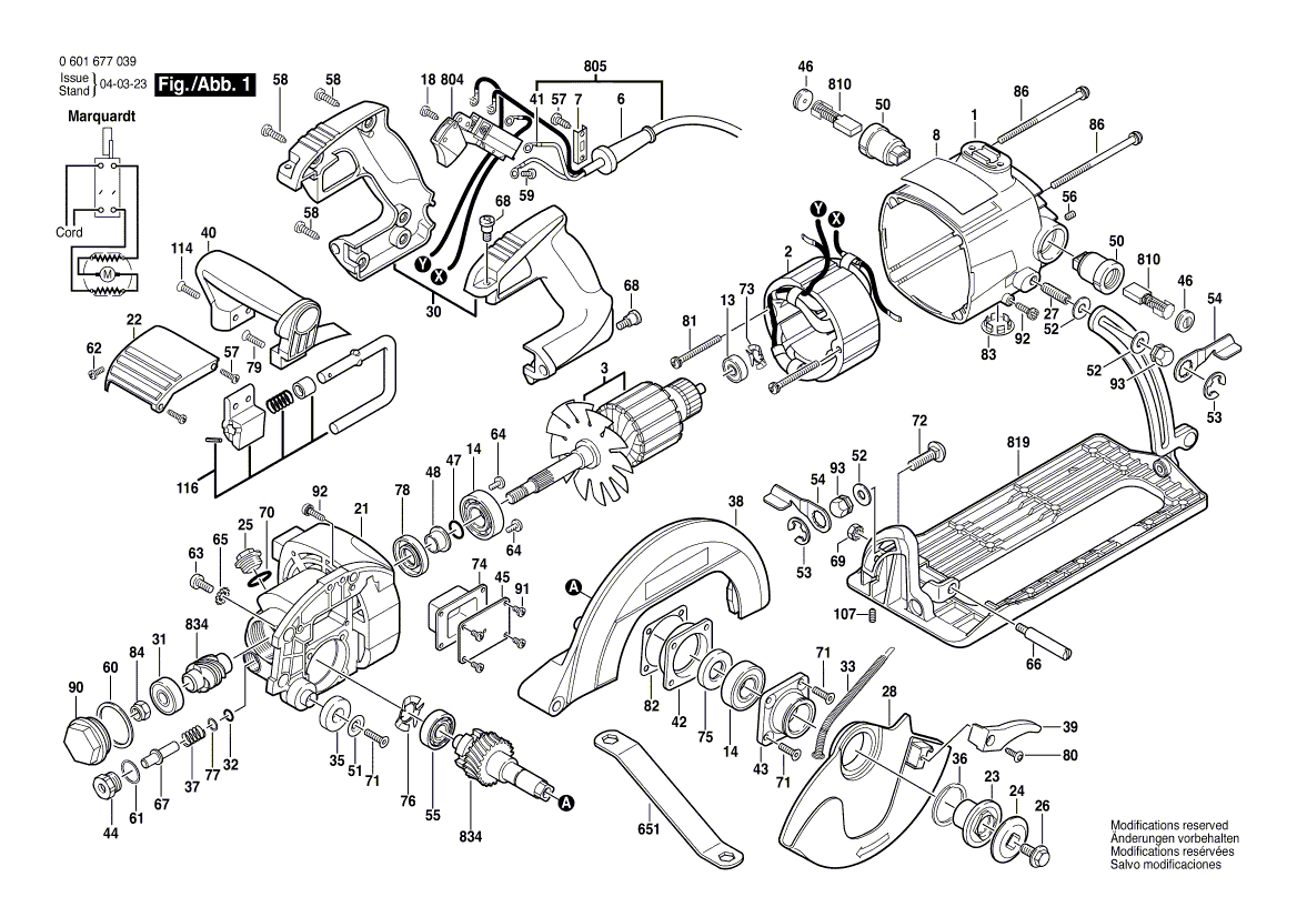 Bosch 1677c - 0601677168 Tool Parts
