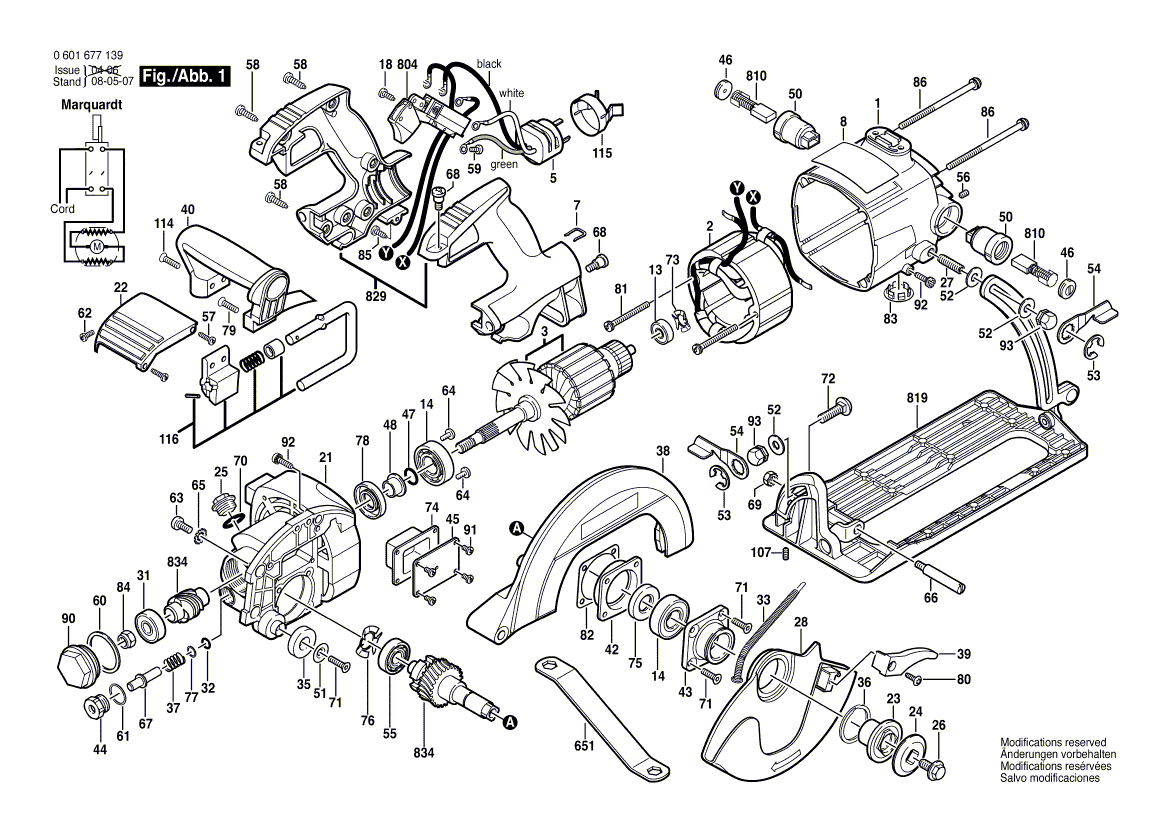 Bosch 1677md - 0601677139 Tool Parts