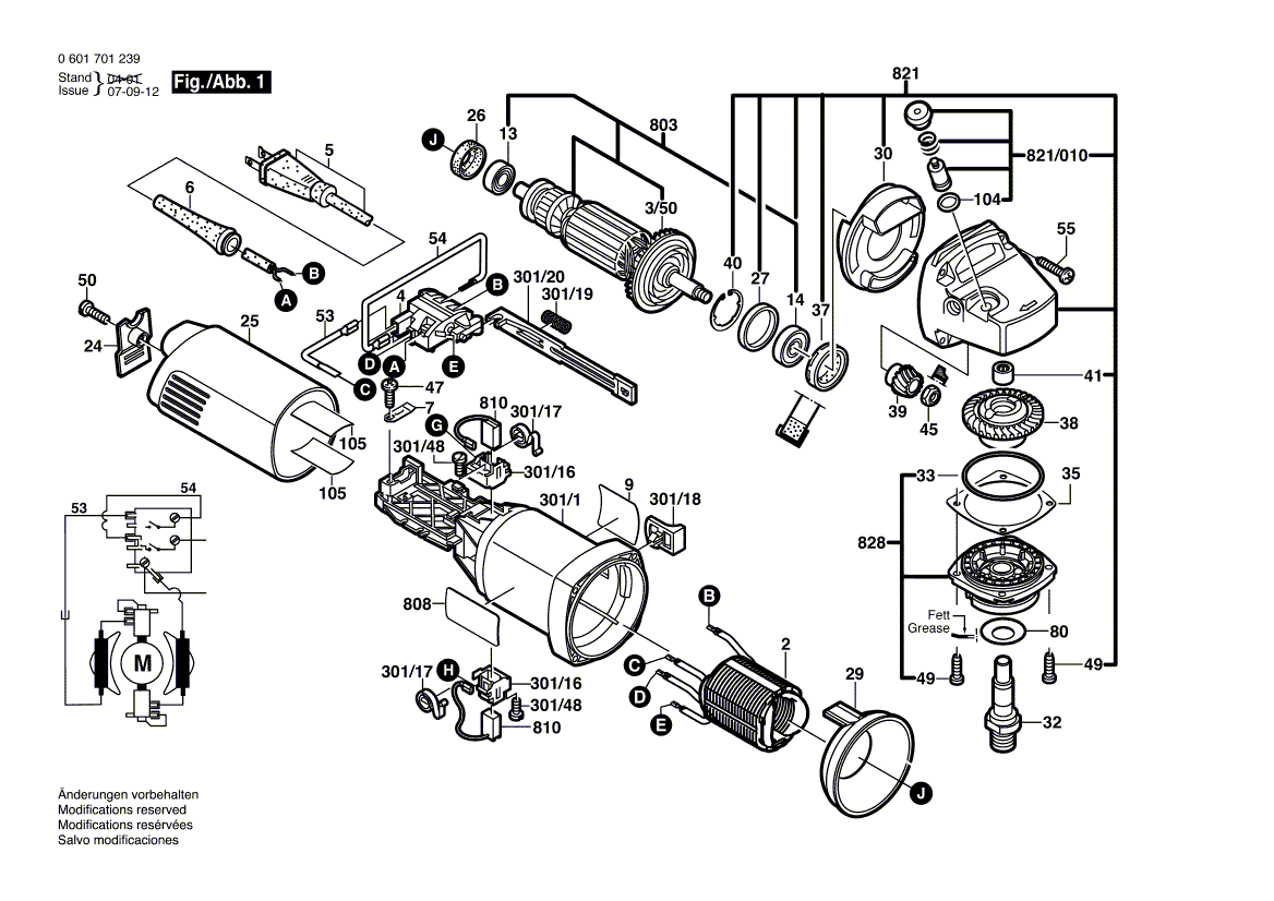 Bosch 1701 - 0601701239 Tool Parts