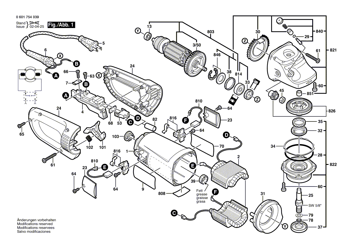 Bosch 1754 - 0601754039 Tool Parts