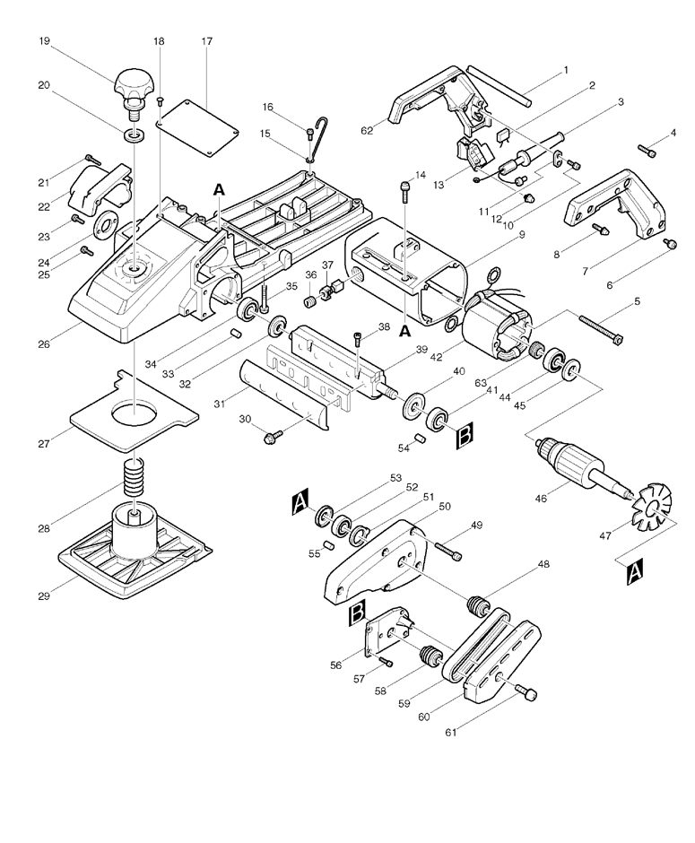 Makita 1806b Parts - Planer