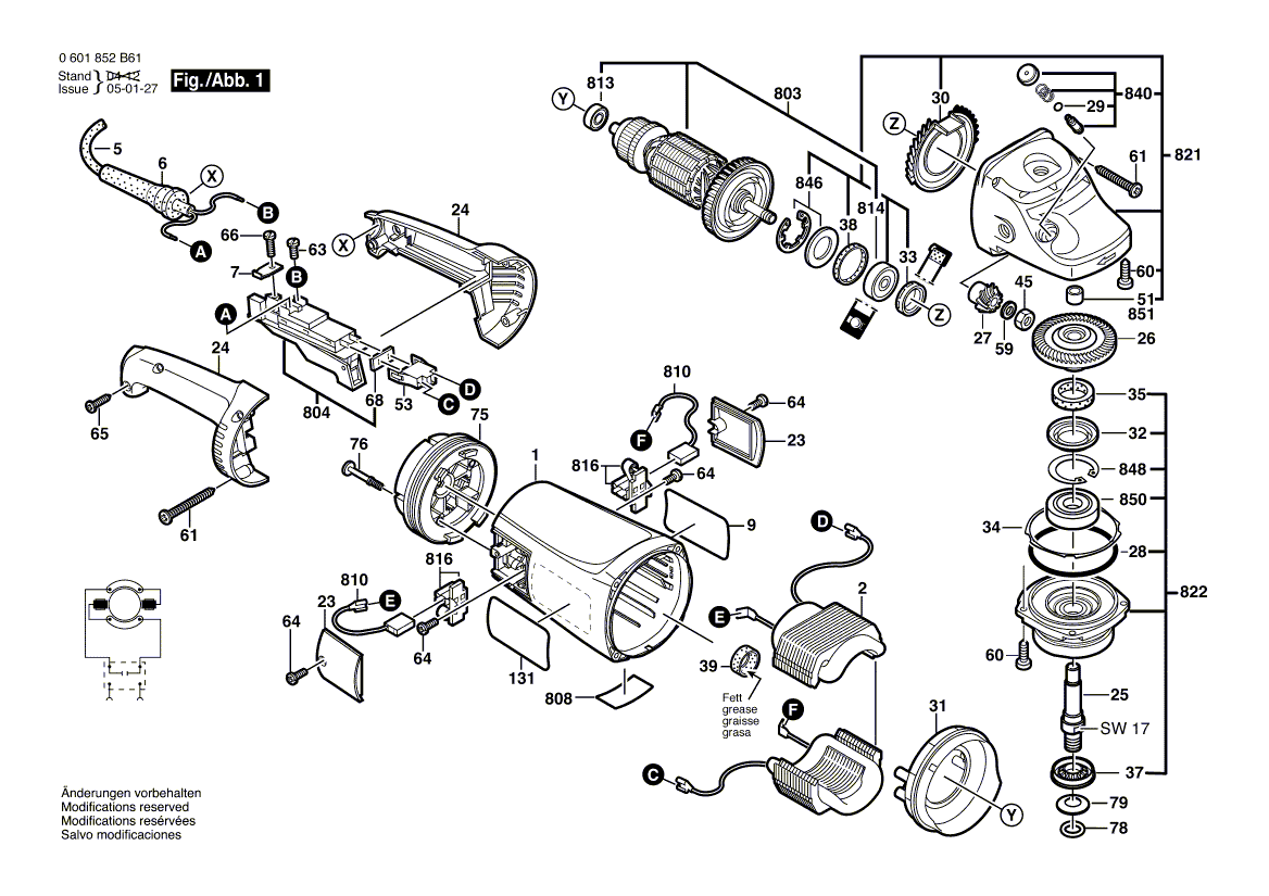 Bosch 1853-5 - 0601852b61 Tool Parts