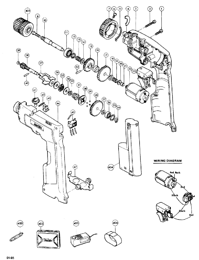 Makita 6011d Parts - Cordless Drill