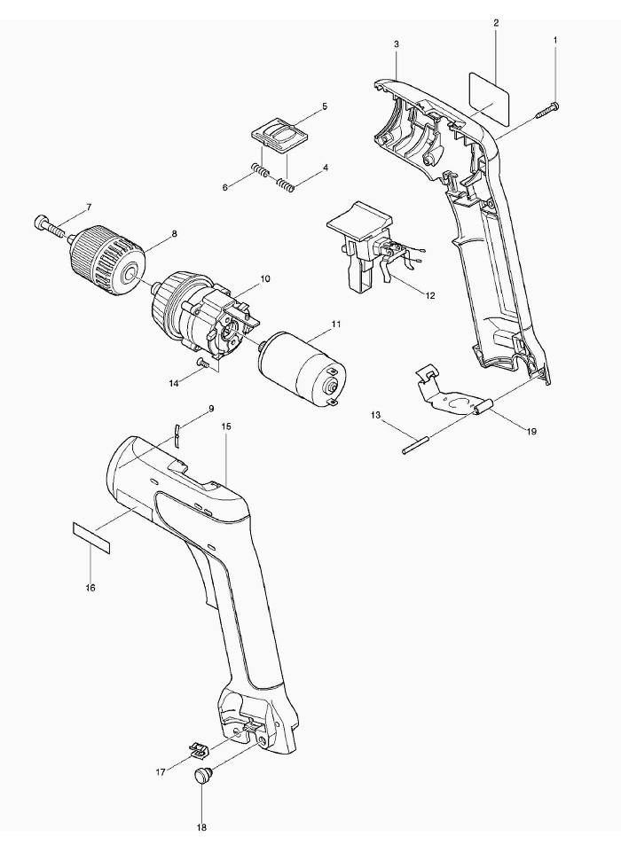Makita 6019d Parts - Cordless Drill