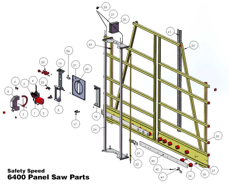 Safety Speed 6400 Panel Saw Parts - Panel Saw