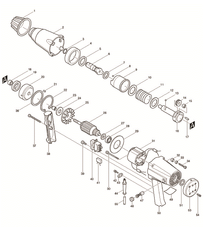 Makita 6906 Parts - 9 Amp 3/4-Inch Impact Wrench