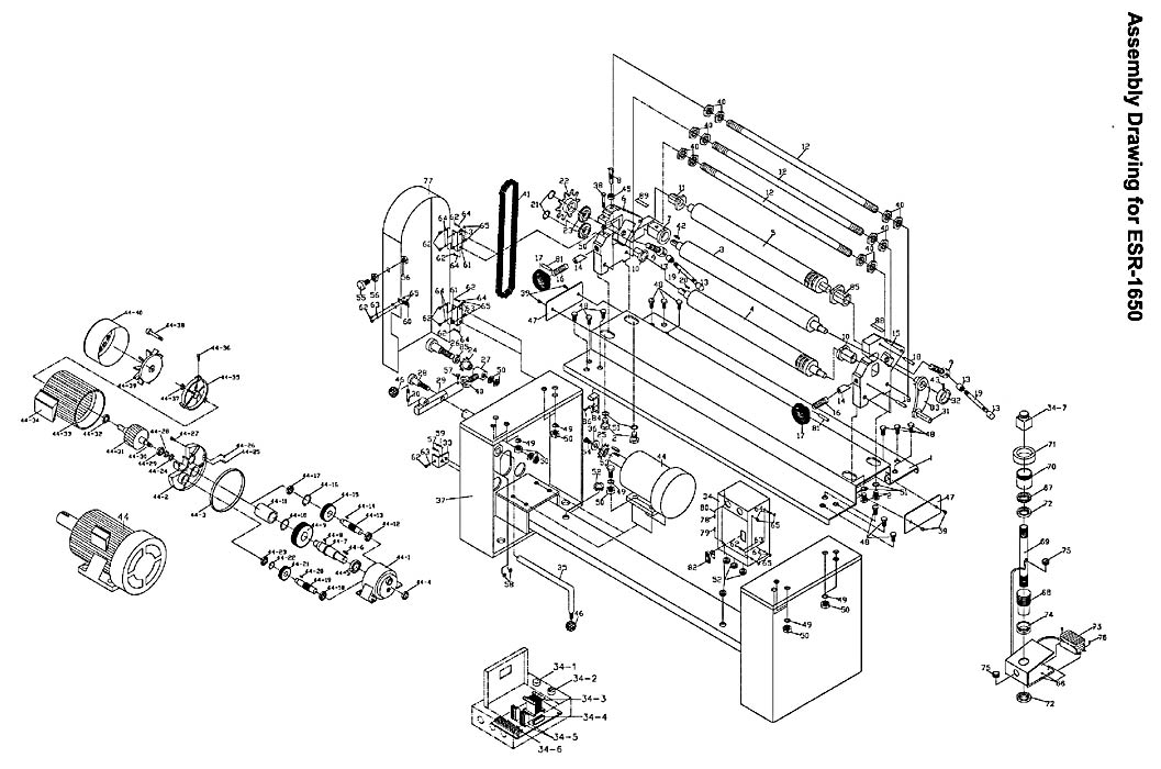Jet 754028_ESR-1650 Rotary Machine Parts