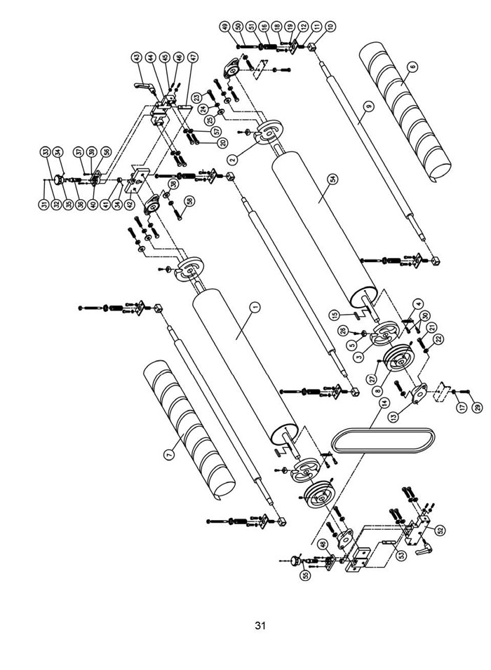 Powermatic DDS-237 Dual Drum Sander 1PH Parts (1791320)