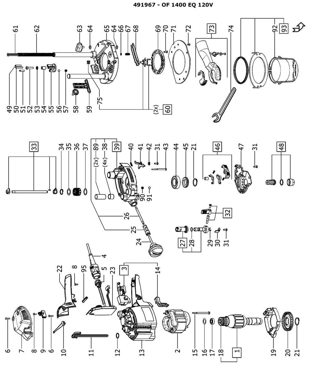Festool OF 1400 EQ (491967) Router Parts - Festool Router Parts - Festool  Parts - Tool Parts