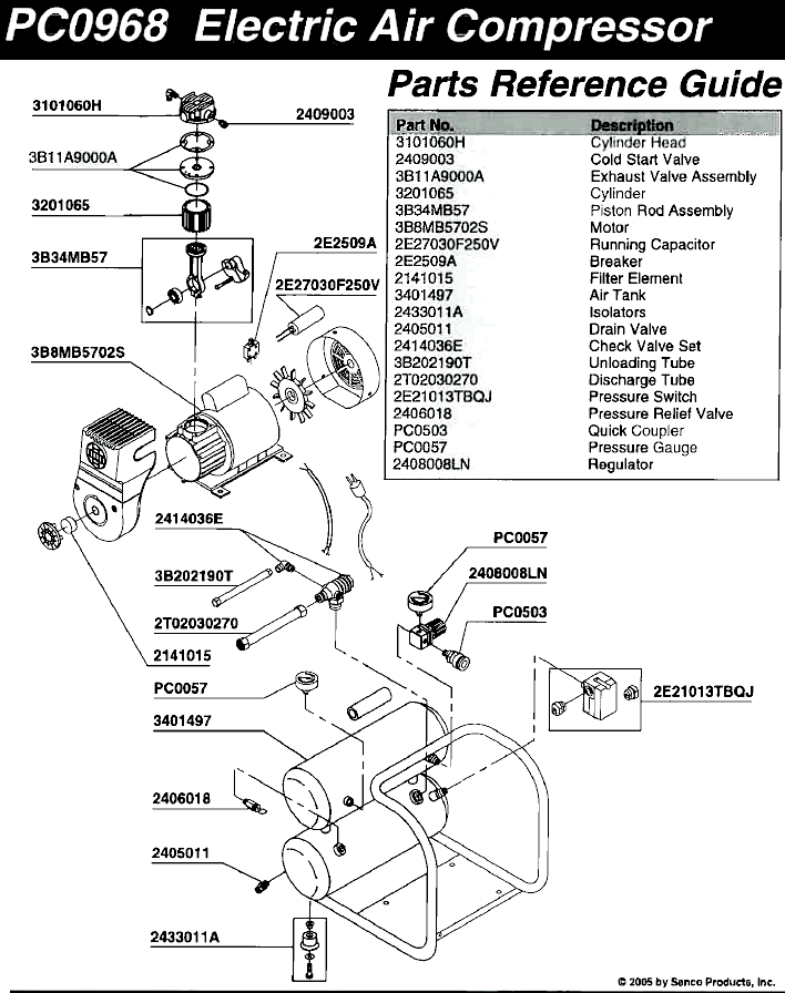 Senco PC 968 Parts - Compressor