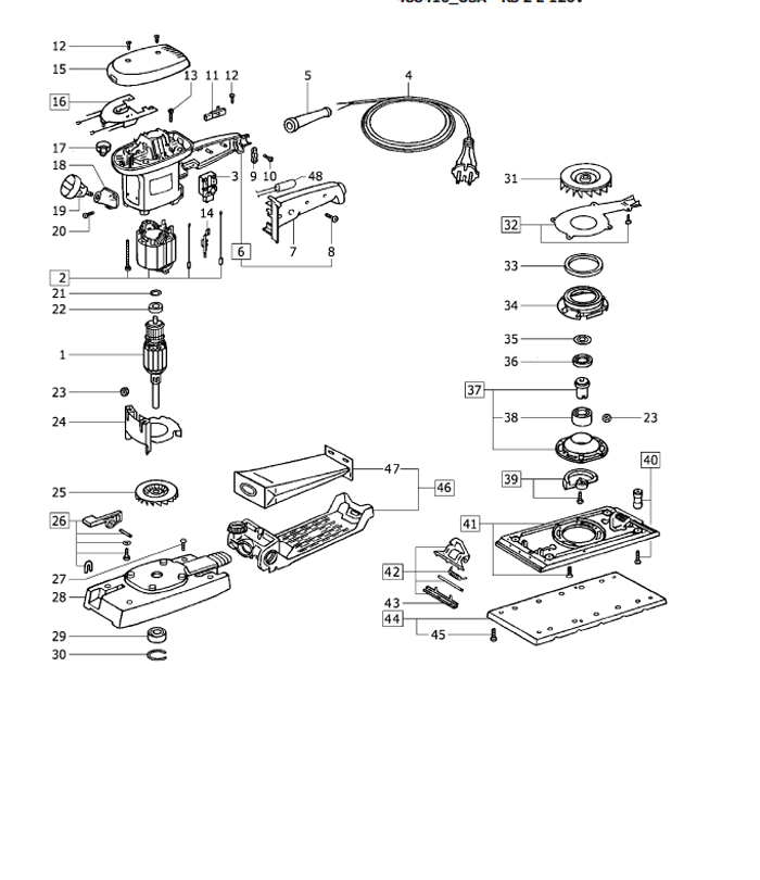 Festool RS2-E (488410) Direct Drive Orbital Sander Parts