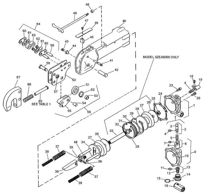 Sioux SZEA7030HP Parts - Compression Riveter