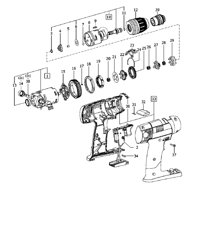 Festool TDK  (492137) Cordless Drill Parts