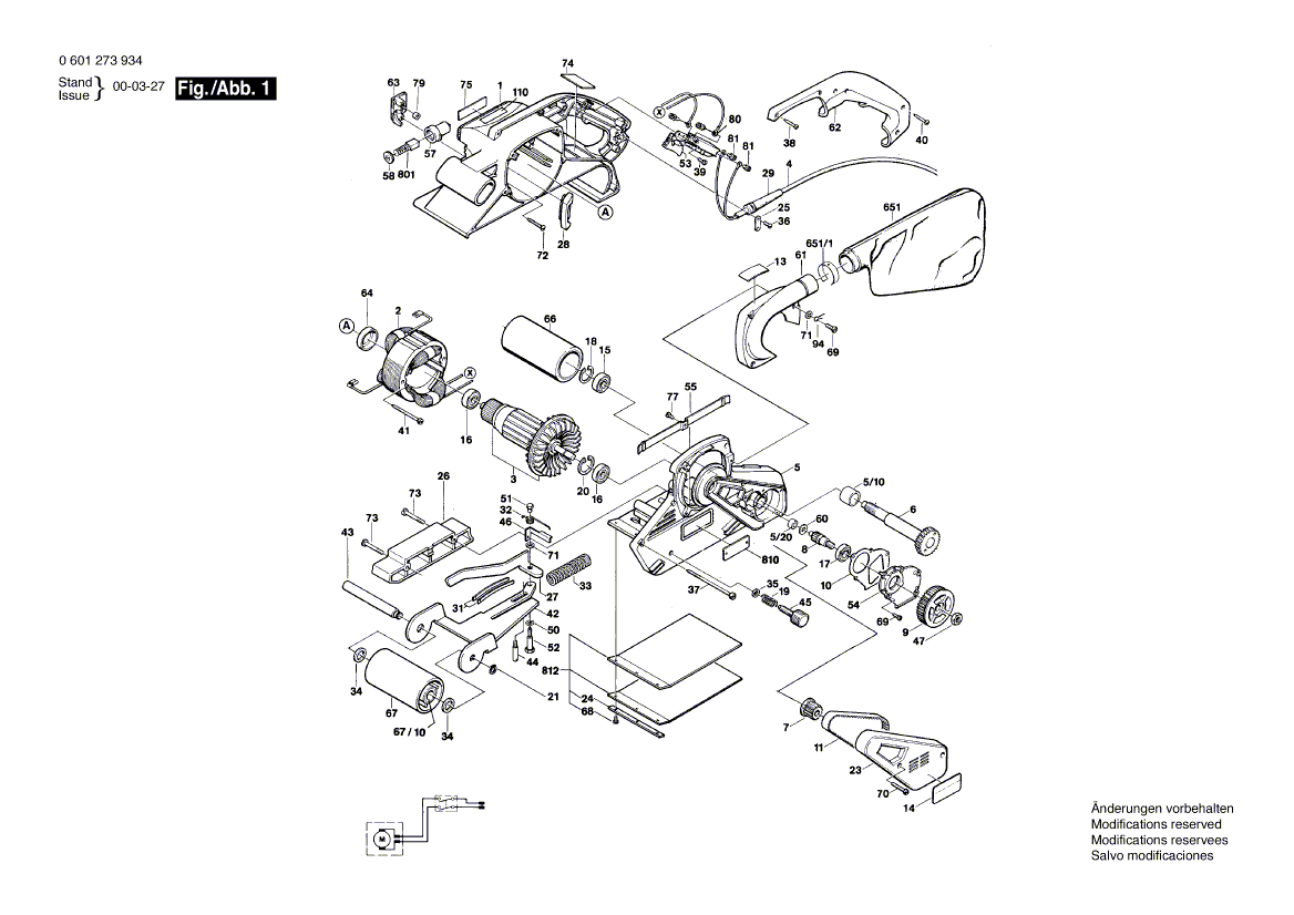 Bosch b-7450 - 0601273935 Tool Parts