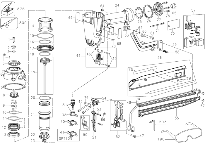 DeWALT D51430 Stapler Parts (Type 2)