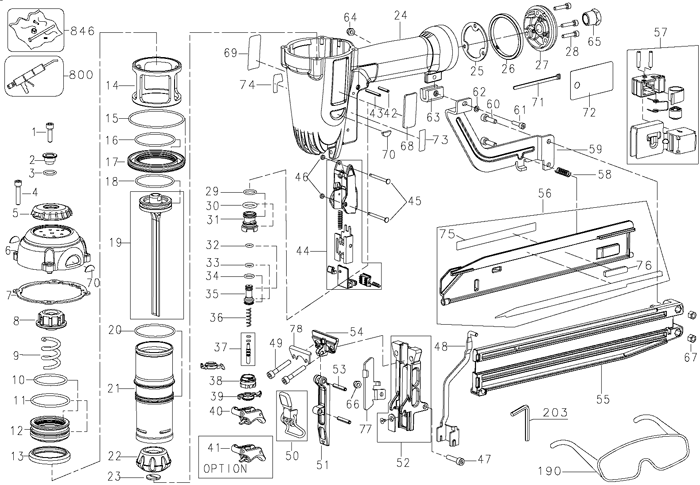 DeWALT D51431 Stapler Parts (Type 1)