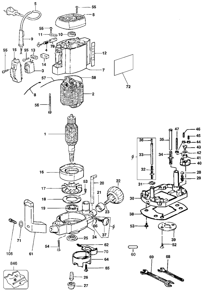 DeWALT D26453 Random Orbital Sander Parts (Type 1)