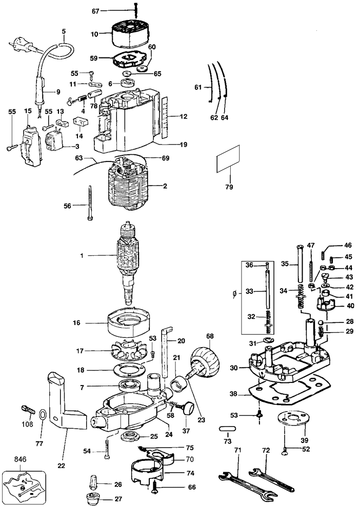 DeWALT D26451 Random Orbital Sander Parts (Type 1)