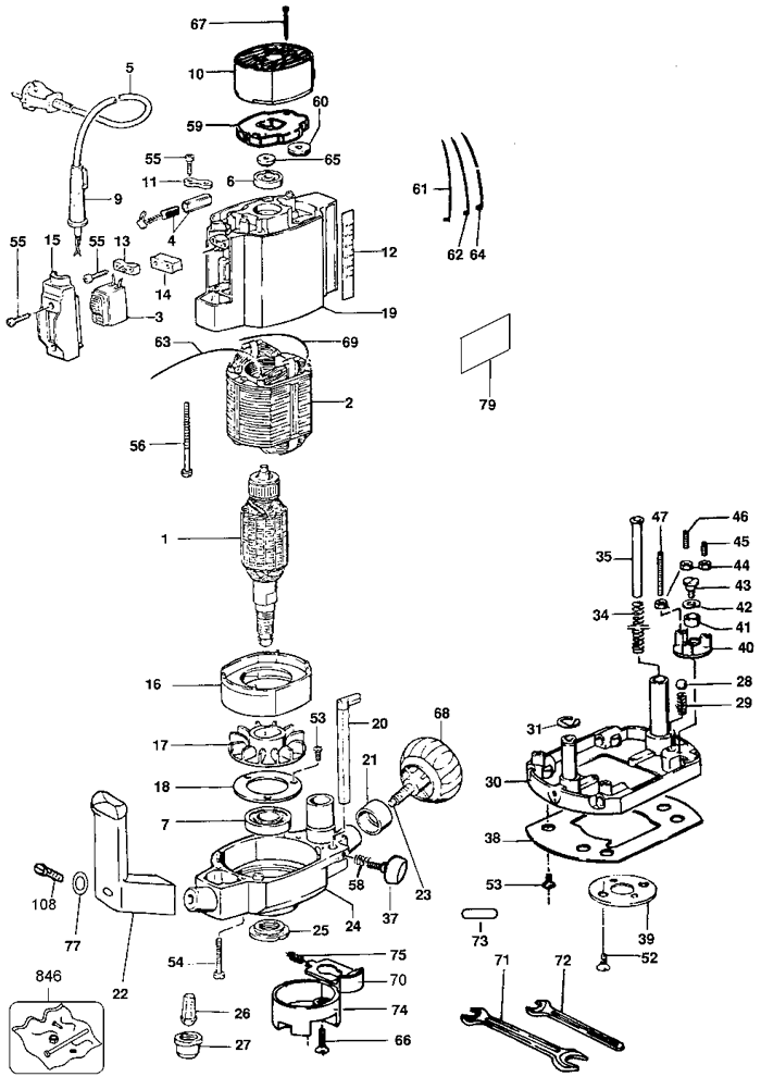 DeWALT D26450 Random Orbital Sander Parts (Type 1)