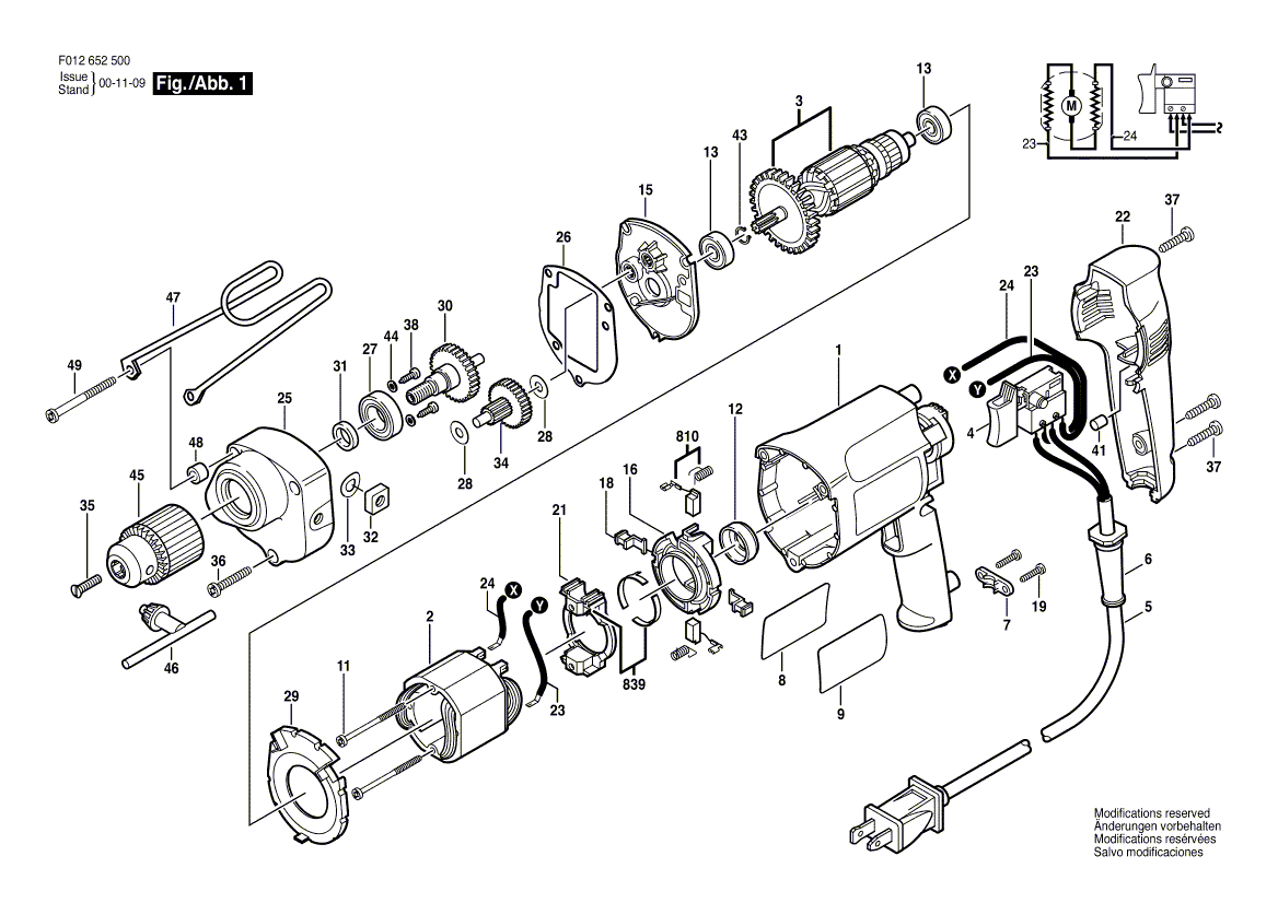 Skil hd6525 f012652500 Parts - Drill