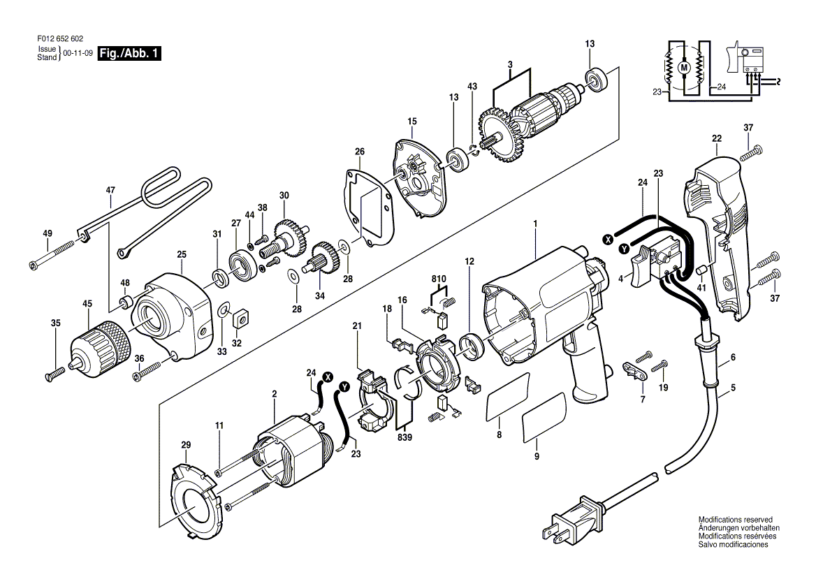 Skil hd6526 f012652602 Parts - Drill