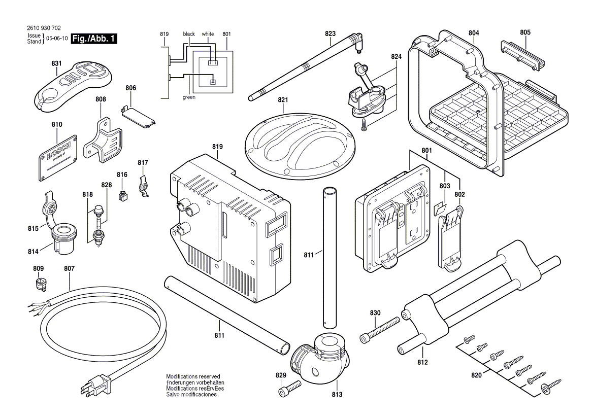 Bosch pb10-cd - 2610947781 Tool Parts