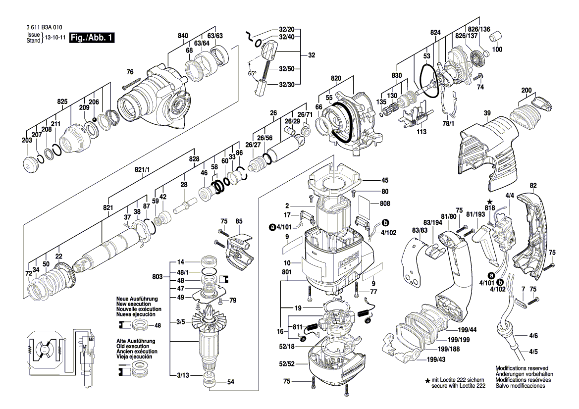 Bosch rh328vc - 3611b3a010 Tool Parts